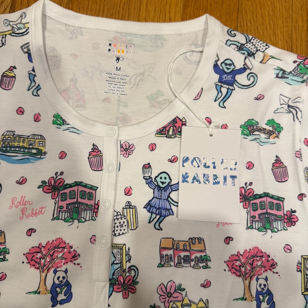 New with tags Roller Rabbit Washington DC Georgetown limited edition pajamas. - Picture 6 of 8